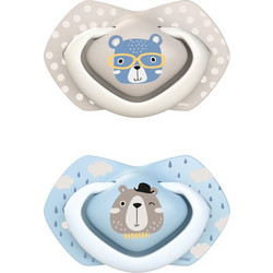 Canpol Babies Bonjour Paris Σιλικόνη Bear Blue 0-6m 2τμχ