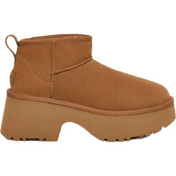 UGG Classic Ultra Mini Γυναικεία Μποτάκια Suede Ταμπά με Χοντρό Χαμηλό Τακούνι και Γούνα 1158311-00KD
