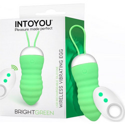 Intoyou Brightgreen Wireless Vibrating Egg Δονητής Egg για Ζευγάρια με Τηλεχειριστήριο 12cm Πράσινος
