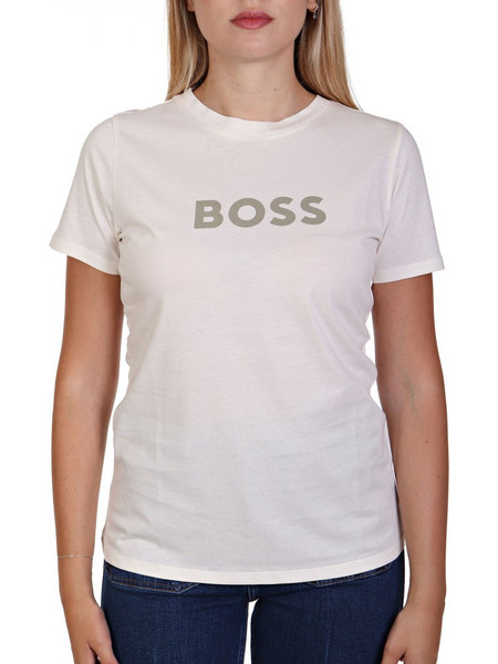 BOSS ORANGE T-SHIRT C_ELOGO_5 LOGO ΓΚΡΙ / ΕΚΡΟΥ