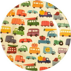 Πιάτα Mικρά Happy Cars Mελαμίνη 20cm Rice (2 Tεμάχια)