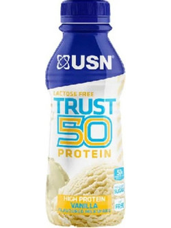 USN Trust 50 Vanilla Πρωτεΐνη Ορού Γάλακτος Γράμμωσης Χωρίς Λακτόζη 500ml