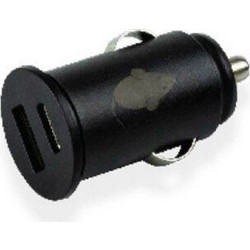 Διπλός φορτιστής αυτοκινήτου USB/USB-C 2,4A GreenMouse μαύρο - 46956595-46956595-Μαύρο 46956595