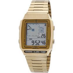 Timex Ψηφιακό Ανδρικό Ρολόι Χρονογράφος με Χρυσό Μεταλλικό Μπρασελέ TW2U72500