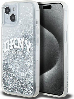 DKNY Liquid Glitter Big Logo case for iPhone 15 / 14 / 13 - white