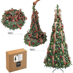 Χριστουγεννιάτικο Δέντρο Xmasfest με Φωτάκια Led 180cm Πράσινο 93-3500