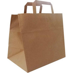 Next χάρτινη τσάντα delivery καφέ με πλακέ χερούλι Υ27x32x17εκ. Δυνατότητα εκτύπωσης