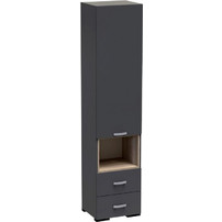 Βιτρίνα-στήλη Toscana pakoworld σε ανθρακί απόχρωση 50x42x222.5εκ