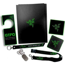 Razer LEET PACK v3 (Coasters, lanyards, pina, stickers, tattoos & metal dog tag chain)
