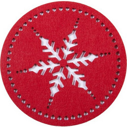 Σετ 4τμχ. Σουβερ Snow Flake Red Nef-Nef Homeware
