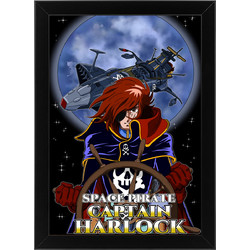 Ξύλινο κάδρο με θέμα τον Captain Harlock