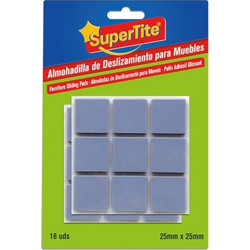 Supertite 8126 Τετράγωνες Τάπες Επίπλων Γκρι 25x25mm 18TMX