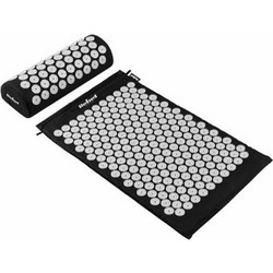 Rebel health mat 72x42x2cm, acupressure spikes pillow 39x14cm gray Spikes Active