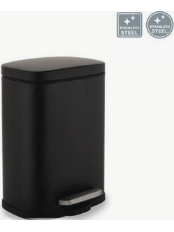 Import Hellas Inox Καλαθάκι Μπάνιου 5lt Μαύρο