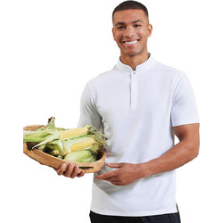 Ανδρικό T-shirt με κουμπί PREMIER PR646 White