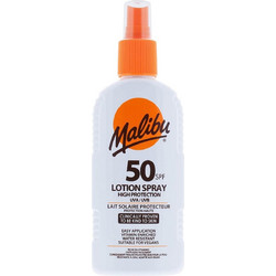 Malibu Αντηλιακό Spray Σώματος SPF50+ 200ml