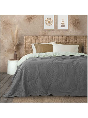 Κουβερλί Υπέρδιπλο 220x240 - Glee Mint / Gray