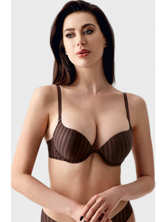 Double Push Up B CUP New Bra Σουτιέν με Διπλή Ενίσχυση Καφέ NB7036-5