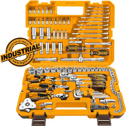 Εργαλεία Χειρός και Καρυδάκια 1/4"-1/2"-3/8'' Σετ 135 τεμ