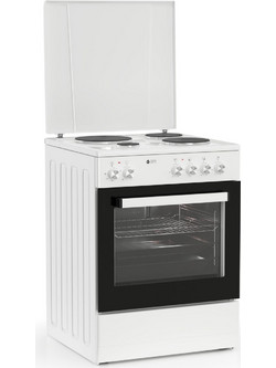 Thermogatz TGS E110 WH Κουζίνα Ηλεκτρική 66lt με Εμαγιέ Εστίες 46cm