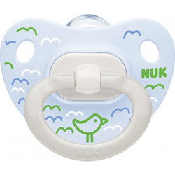 Nuk Happy Days Ανατομική Ορθοδοντική Πιπίλα Σιλικόνης 0-6m Πουλάκι Λευκό