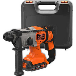 Black & Decker BCD900E2K Κρουστικό Περιστροφικό Σκαπτικό Πιστολέτο Μπαταρίας 18V με 2 Μπαταρίες και SDS Plus