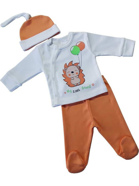 Beboulino Little Friend 56cm Βρεφικό Σετ Πορτοκαλί 80508030000