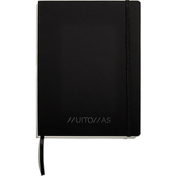 MUITOMAS ΣΗΜΕΙΩΜΑΤΑΡΙΟ ΡΙΓΕ ΛΑΣΤΙΧΟ 80 ΦΥΛΛΑ 19x25x1.2cm 80g/m ΜΑΥΡΟ