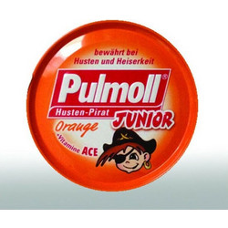 Pulmoll Βιταμινες A C E Καραμέλες για Βήχα για Παιδιά Πορτοκάλι 50gr