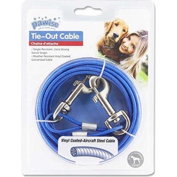 Pawise Συρματόσχοινο Σκύλου Tie Out Cable Μπλε 6m (έως 27kg)