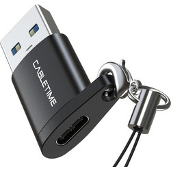 CABLETIME αντάπτορας USB-C σε USB CT-AMCF, 10.5W, 5Gbps, μαύρος