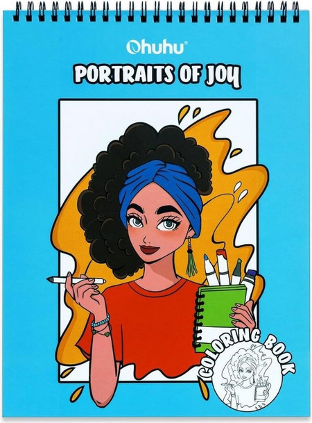 ΒΙΒΛΙΟ ΖΩΓΡΑΦΙΚΗΣ OHUHU BLEEDPROOF COLORING BOOK PORTRAITS OF JOY Y44-83000-62