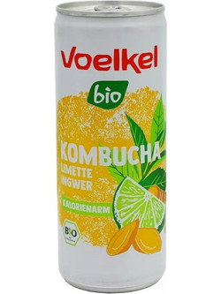 ΑΝΘΡΑΚΟΥΧΟ ΤΣΑΙ ΚΟΜΠΟΥΧΑ LIME GINGER BIO 250ML VOELKEL