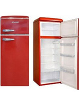 Snaige FR24SM-PRR50E3 Retro Δίπορτο Ψυγείο 209lt Υ147.5xΠ56xΒ63cm Κόκκινο