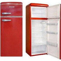 Snaige FR24SM-PRR50E3 Retro Δίπορτο Ψυγείο 209lt Υ147.5xΠ56xΒ63cm Κόκκινο