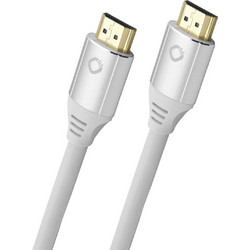 OEHLBACH Καλώδιο HDMI 2.1 HDMI Male to HDMI Male 0.75m White D1C92488