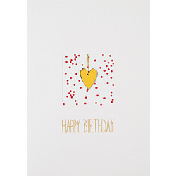 Raeder - Ευχετήρια Κάρτα Happy Birthday Yellow Heart