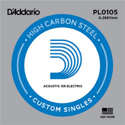 D'Addario PL0105 Χορδή Ηλεκτρικής / Ακουστικής Κιθάρας Plain Steel 105"