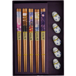 Τσοπστικς με Βάση Tokyo Design Studio Giftset Chopsticks with Rabbit Rests 5 Pairs