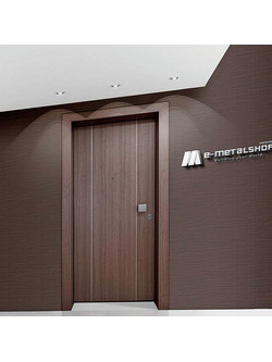 Πόρτα ασφαλείας Laminate grizio - 2 κάθετα inox Golden Door