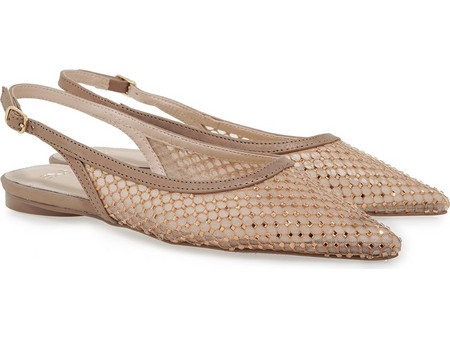 EXE Shoes Γυναικεία Παπούτσια SLINGBACK Mules 700-222 Μπρονζέ Στράς U4700222130B