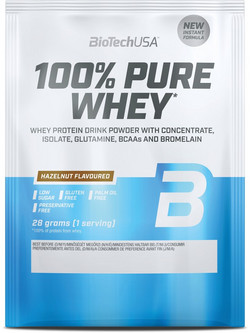 Biotech USA 100% Pure Whey Hazelnut Πρωτεΐνη Ορού Γάλακτος Γράμμωσης Χωρίς Γλουτένη 28gr