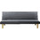 Woodwell Biz Τριθέσιος Καναπές Κρεβάτι Ανθρακί 167x75x70cm Ε9438,5