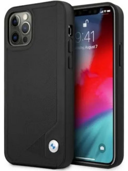 BMW Leather Deboss Back Cover Black (iPhone 12 / 12 Pro)
