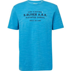 s. Oliver T-shirt με στίγματα με λογότυπο - ΜΠΛΕ