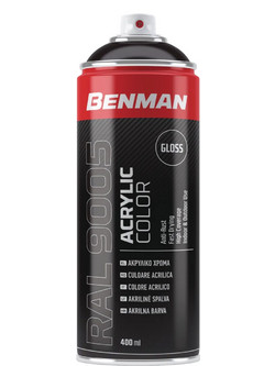 Benman Σπρέι Βαφής Μαύρο RAL9005 Satine 400ml