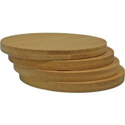 Σουβέρ Μπαμπού 9.5x9.5x0.8cm Σετ 4Τμχ ANKOR