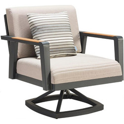 Πολυθρόνα Emoti/L1 01-00-1773 Περιστρεφόμενη 76x77,5x76cm Taupe-Black