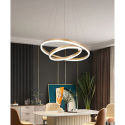 Sunlight D88059/2 Κρεμαστό Φωτιστικό Οροφής Μονόφωτο LED με Ρυθμιζόμενο Λευκό Φως Χρυσό