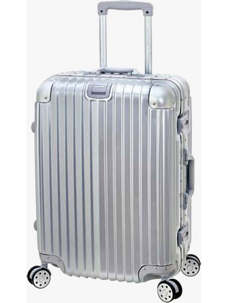 Bartuggi 721-01 Βαλίτσα Καμπίνας 57x40x27cm με 4 Ρόδες Ασημί